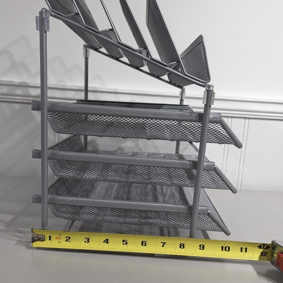 Wire Mesh Deluxe Desktop Organizer - Silver - Picture 5 of 8